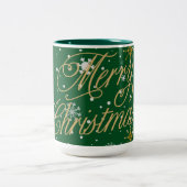 Frohe Weihnachten Trendy Holiday Zweifarbige Tasse (Mittel)
