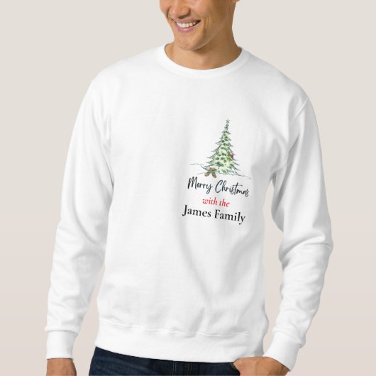Frohe Weihnachten Trendy Minimalistisches Hemd Sweatshirt (Vorderseite)