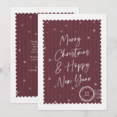 Frohe Weihnachten Trendy Script Stempel Geschäft (Vorne/Hinten)