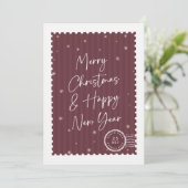 Frohe Weihnachten Trendy Script Stempel Geschäft (Stehend Vorderseite)