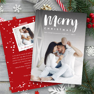 Frohe Weihnachten Trendy Simple Brush Script Foto