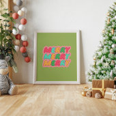 Frohe Weihnachten Trendy Wall Art Poster