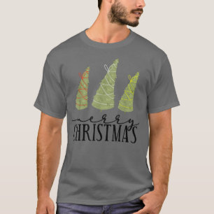 Frohe Weihnachten Trendy Weihnachten Bäume T-Shirt