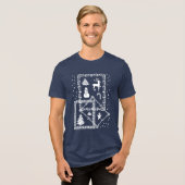 Frohe Weihnachten Tri-Blend Shirt (Vorderseite voll)