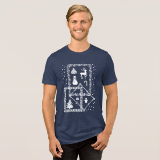 Frohe Weihnachten Tri-Blend Shirt