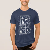 Frohe Weihnachten Tri-Blend Shirt (Vorderseite)