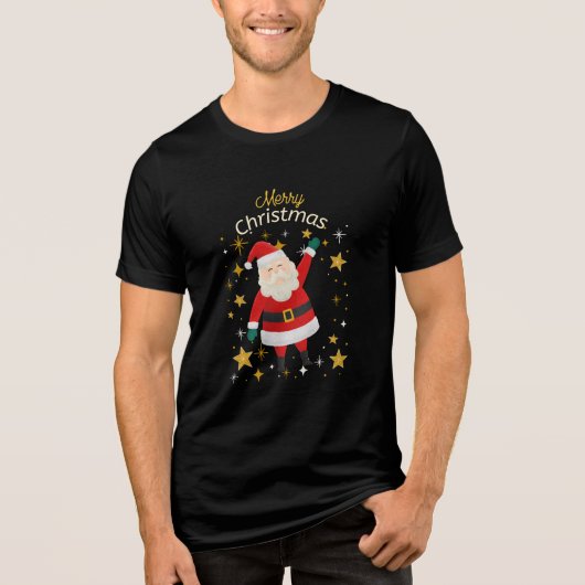 Frohe Weihnachten Tri-Blend Shirt (Vorderseite)