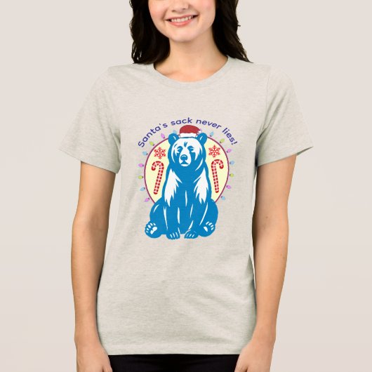 Frohe Weihnachten Tri-Blend Shirt (Vorderseite)