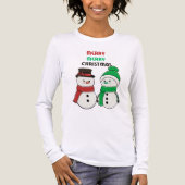 Frohe Weihnachten Tri-Blend Shirt (Vorderseite)
