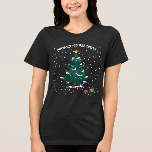 Frohe Weihnachten Tri-Blend Shirt