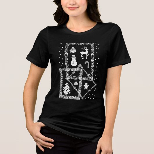 Frohe Weihnachten Tri-Blend Shirt (Vorderseite)