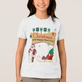 frohe Weihnachten Tri-Blend Shirt (Vorderseite)