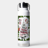 Frohe Weihnachten Trinkflasche (Vorderseite)