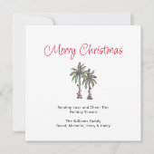 Frohe Weihnachten Tropical Palm Trees Beach (Vorderseite)