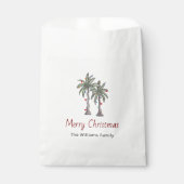 Frohe Weihnachten Tropical Palm Trees Party Geschenktütchen (Vorderseite)