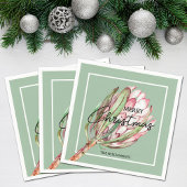 Frohe Weihnachten Tropische Blume Serviette