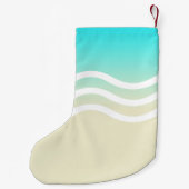 Frohe Weihnachten Tropischer Fisch Beach Waves San Kleiner Weihnachtsstrumpf (Rückseite)
