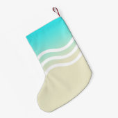 Frohe Weihnachten Tropischer Fisch Beach Waves San Kleiner Weihnachtsstrumpf (Rückseite (Hängend))