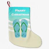 Frohe Weihnachten Tropischer Fisch Beach Waves San Kleiner Weihnachtsstrumpf (Vorderseite)