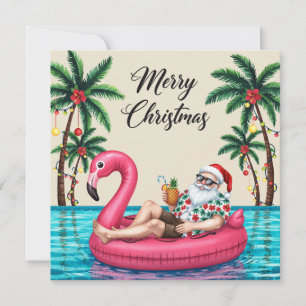 Frohe Weihnachten Tropischer Weihnachtsmann Sommer