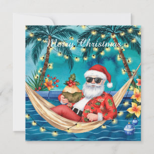 Frohe Weihnachten Tropischer Weihnachtsmann Sommer
