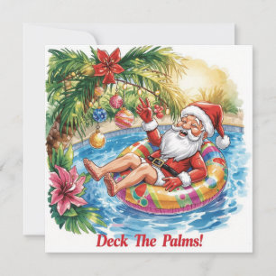 Frohe Weihnachten Tropischer Weihnachtsmann Sommer