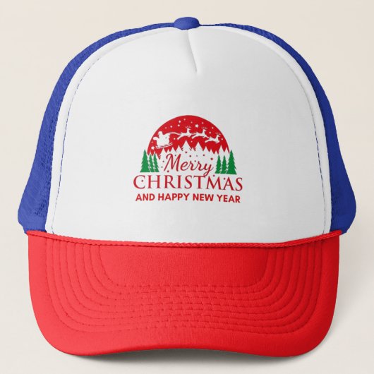 Frohe Weihnachten Truckerkappe (Vorderseite)