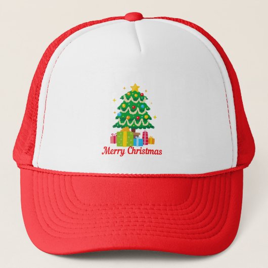 Frohe Weihnachten Truckerkappe (Vorderseite)