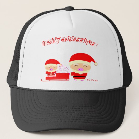 Frohe Weihnachten Truckerkappe (Vorderseite)