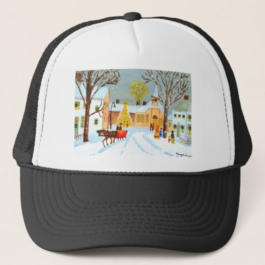 Frohe Weihnachten Truckerkappe (Vorderseite)