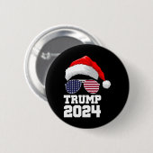 Frohe Weihnachten Trump 2024 Button (Vorne & Hinten)