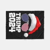 Frohe Weihnachten Trump 2024 Fleecedecke (Vorderseite (Horizontal))