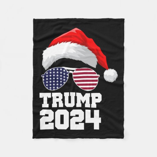 Frohe Weihnachten Trump 2024 Fleecedecke (Vorderseite)