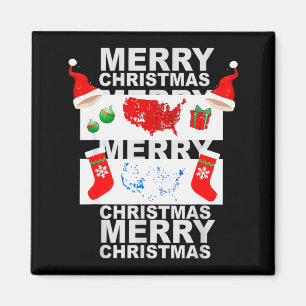 Frohe Weihnachten Trump gewann Wahlkampfkarte Desi Magnet