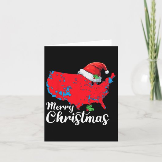 Frohe Weihnachten Trump Patriotic USA Karte 2024 S (Vorderseite)