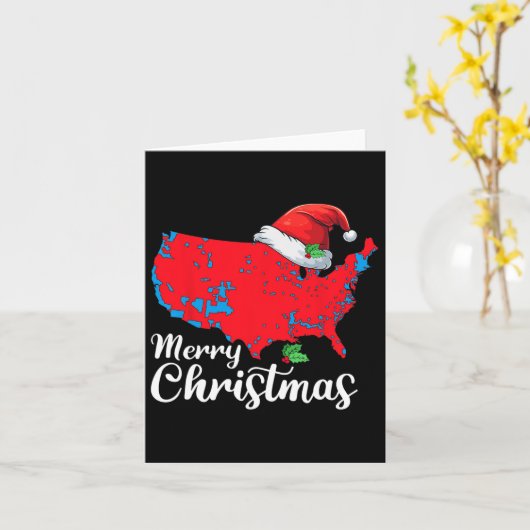 Frohe Weihnachten Trump Patriotic USA Karte 2024 S (Gelbe Blume)