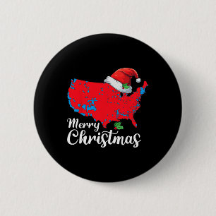 Frohe Weihnachten Trump Patriotic USA Karte 2024 S Button