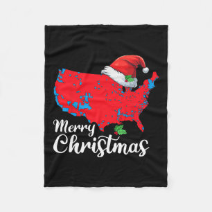Frohe Weihnachten Trump Patriotic USA Karte 2024 S Fleecedecke
