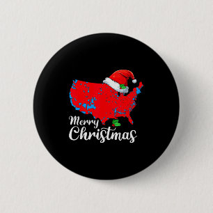 Frohe Weihnachten Trump Patriotische USA-Karte 202 Button