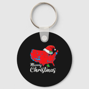 Frohe Weihnachten Trump Patriotische Usa Karte 202 Schlüsselanhänger