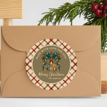 Frohe Weihnachten Türkis Samtschleife Rot Kariert