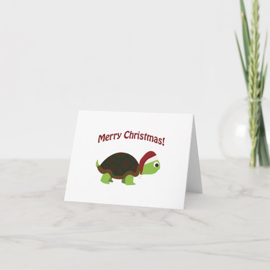Frohe Weihnachten! Turtle Feiertagskarte (Vorderseite)