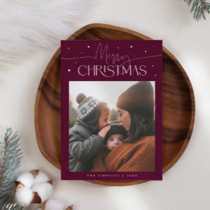 Frohe Weihnachten Typografie Cranberry Foto