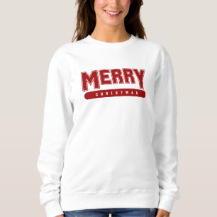 Frohe Weihnachten - Typografie der Roten Uni Sweatshirt