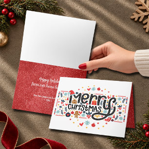Frohe Weihnachten Typografie gefaltet