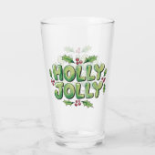 Frohe Weihnachten Typografie Glas (Rückseite)