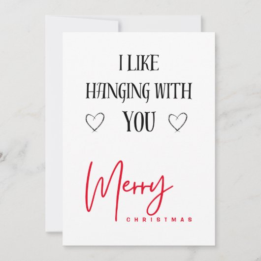 Frohe Weihnachten | Typografie I Like You Boyfrien (Vorderseite)