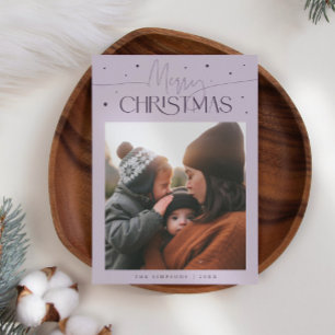 Frohe Weihnachten Typografie Lila Foto