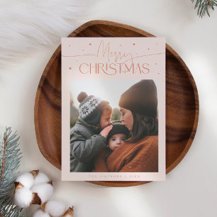 Frohe Weihnachten Typografie Pfirsich Foto