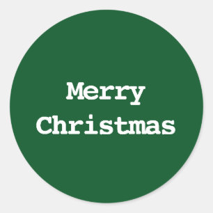 Frohe Weihnachten Typografie Runder Aufkleber